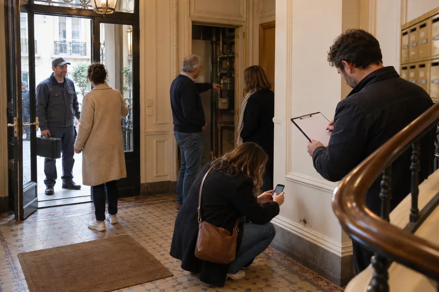 Scène de logement illustrant ce que le syndicat doit prendre en charge