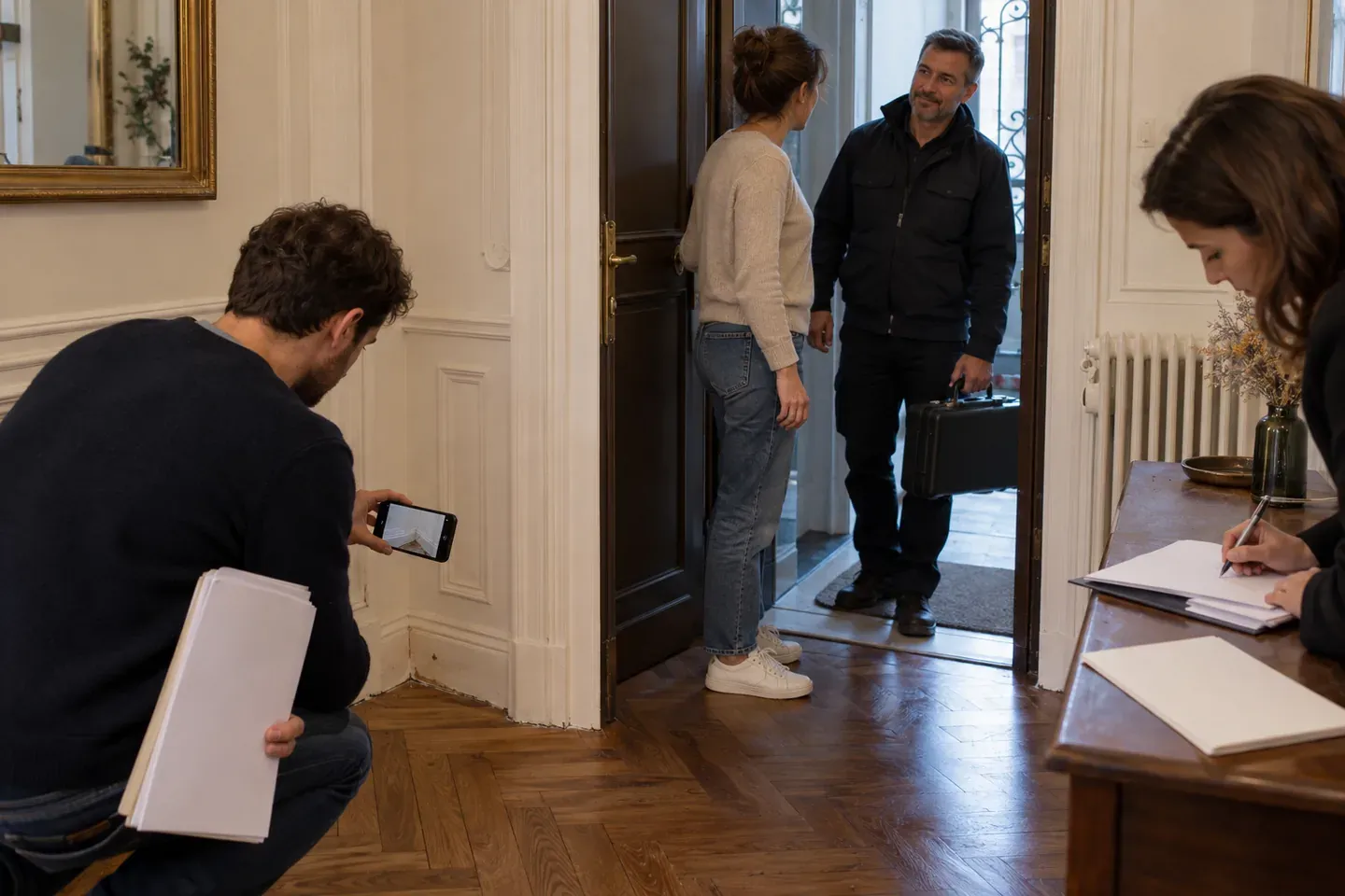 Scène de logement illustrant les deux obligations qui se font face