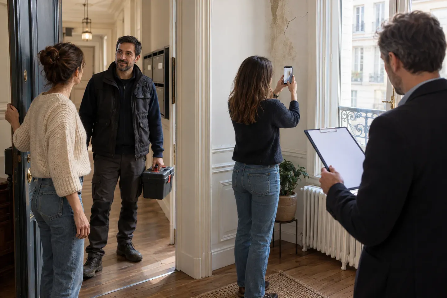 Scène de logement illustrant ce que les textes imposent