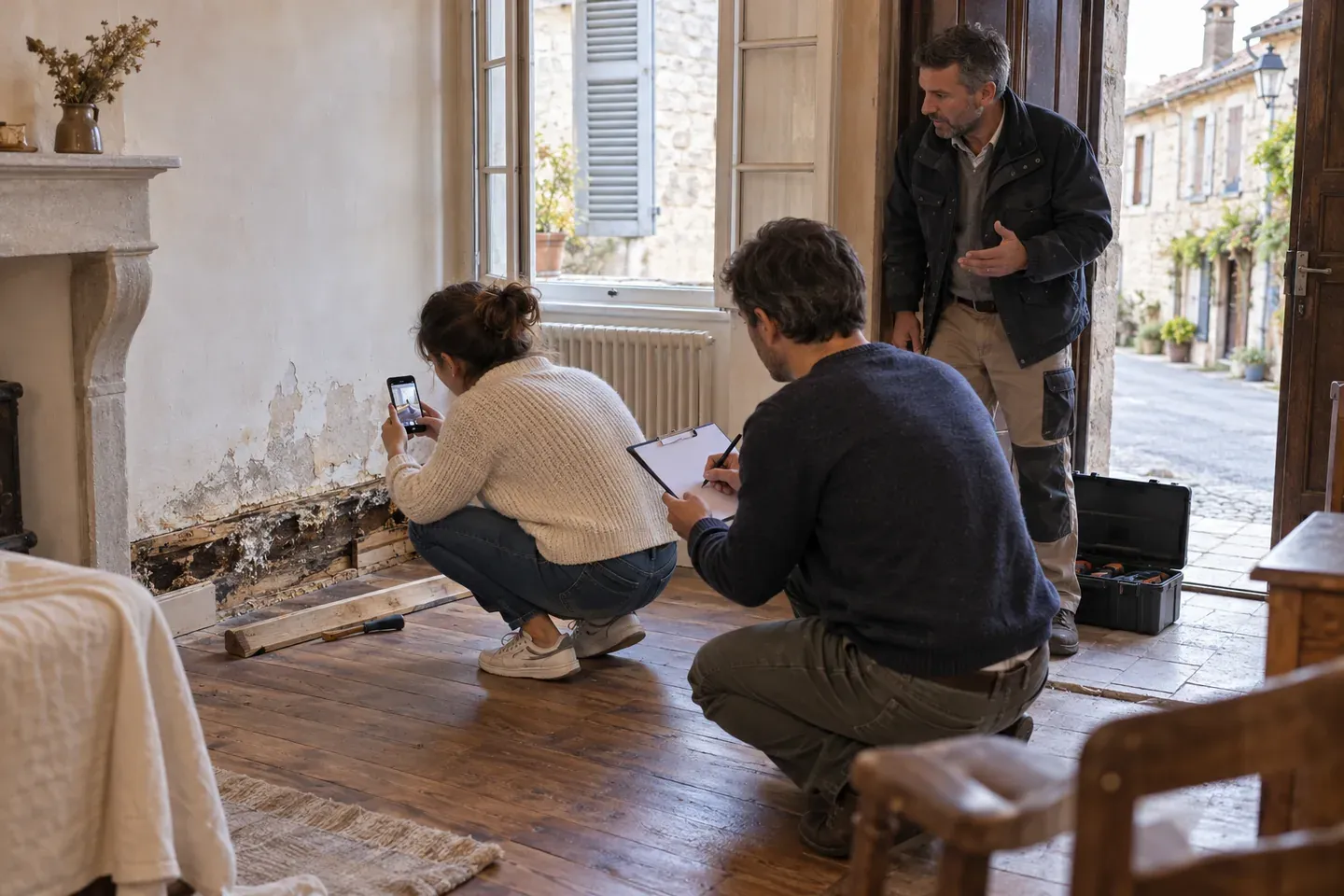 Scène de logement illustrant ce que découvre l'acheteur après la vente