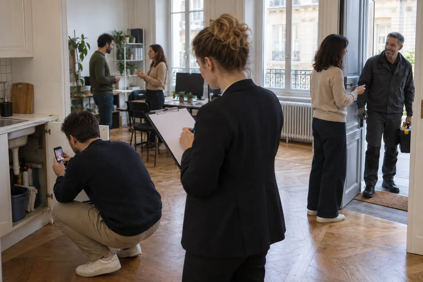 Scène de logement illustrant l'entrée du sujet dans l'évaluation des risques