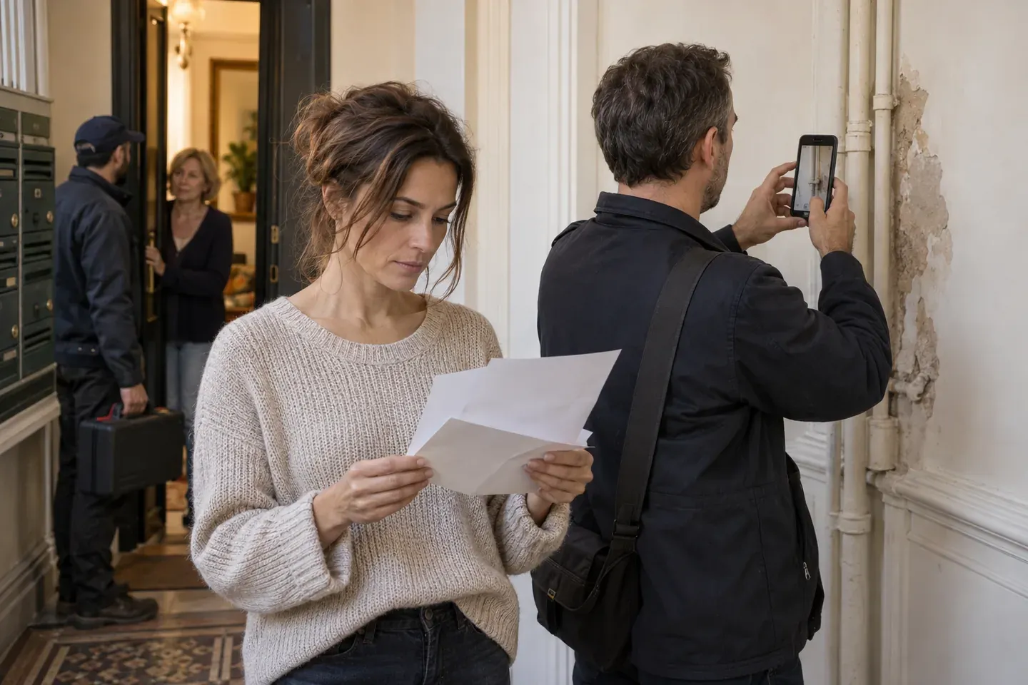 Scène de logement illustrant la mise en demeure et son délai